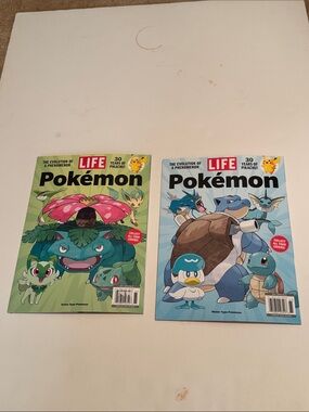 Pokémon Kids Magazine - Green & Blue Cover Set